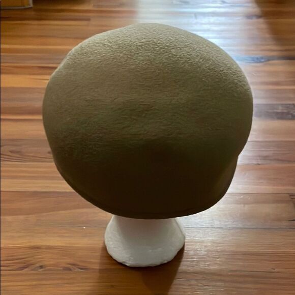 Khaki Wool Felt Flat Cap Newsboy Hat Mens Size Large WPL 10888 - Picture 4 of 12